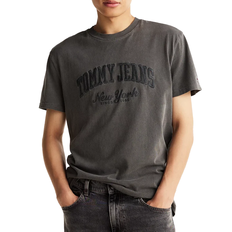 Tjm Reg Vintage Varsity Tee Black