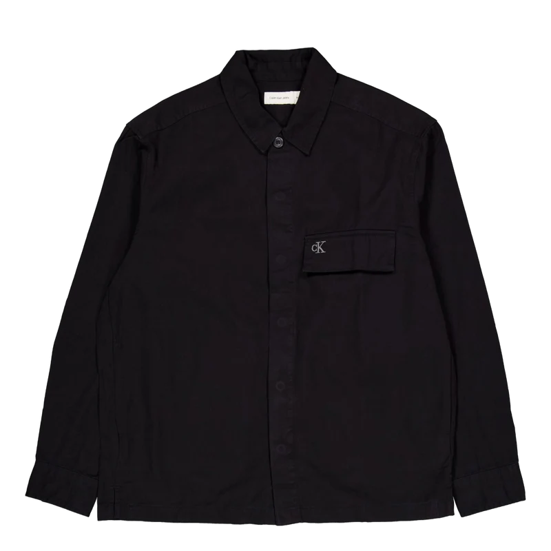 Clean Cotton Overshirt Black