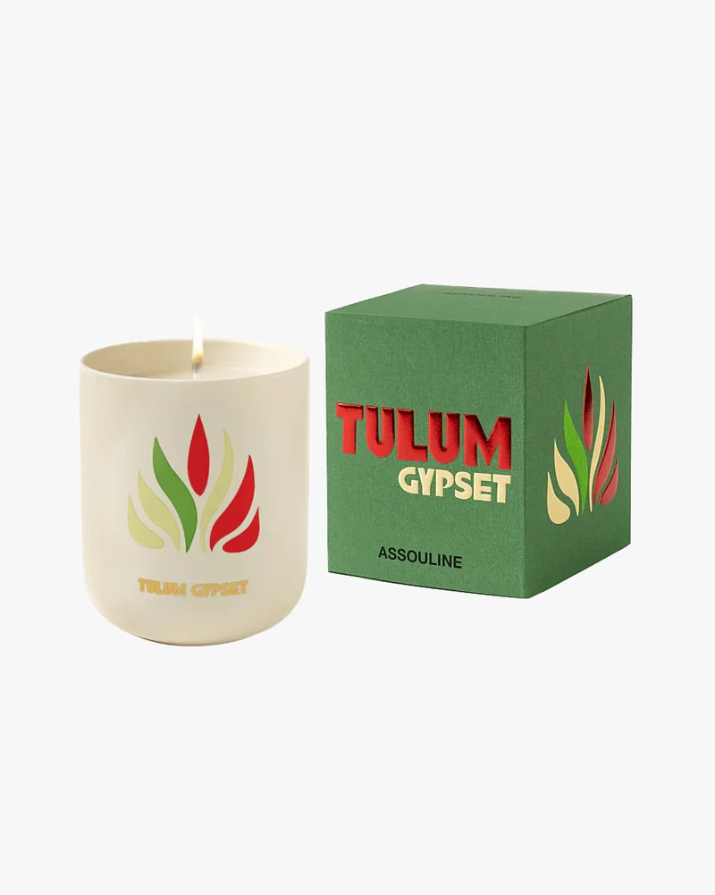 ASSOULINE INTERIEUR TULUM GYPSET CANDLE GROEN