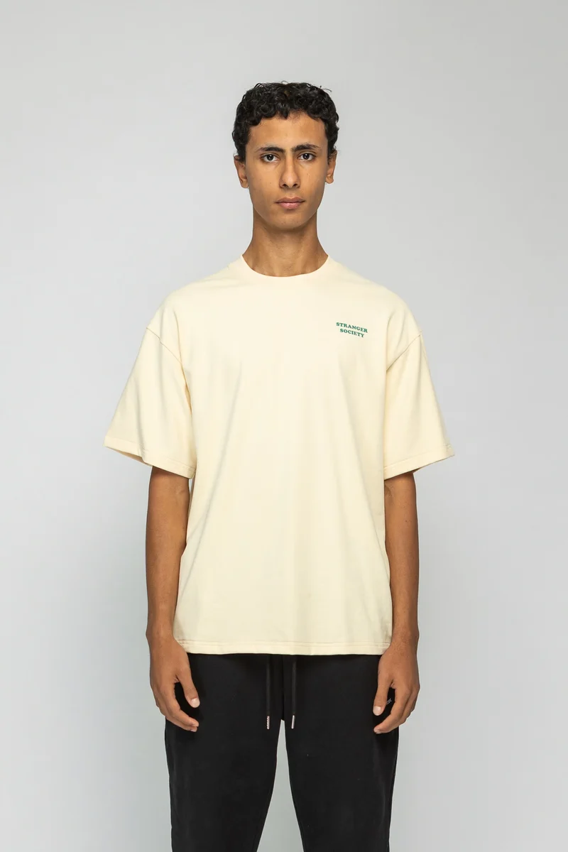 STRANGER SOCIETY T-SHIRT BOLD BOUQUET T-SHIRT BEIGE