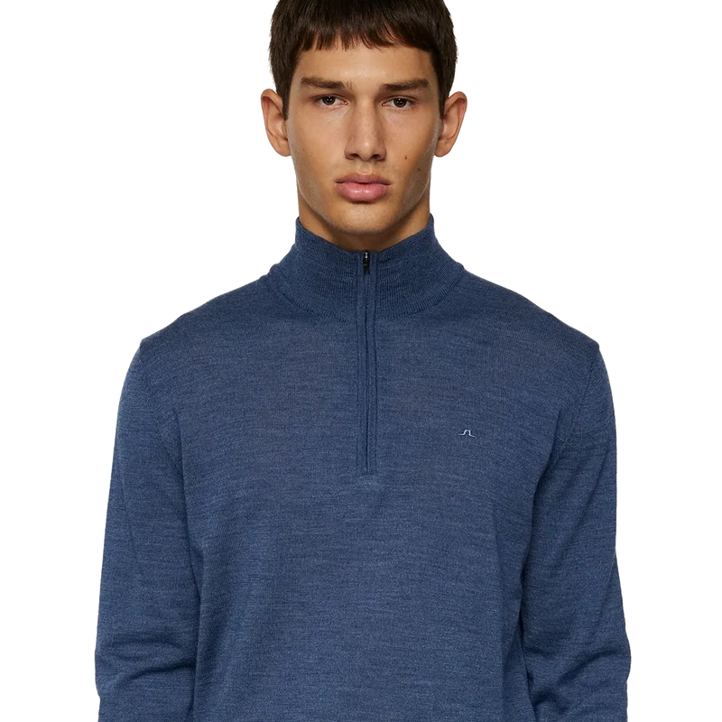 Kiyan Merino Quarter Zip Key Largo Melange