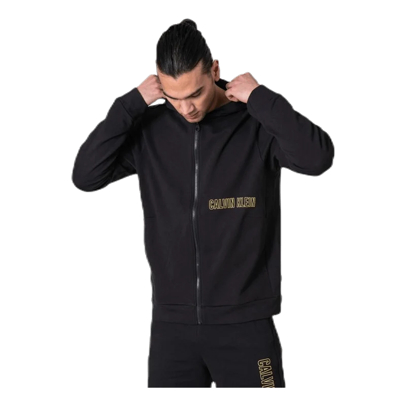 Full Zip Hooded Jacket Black