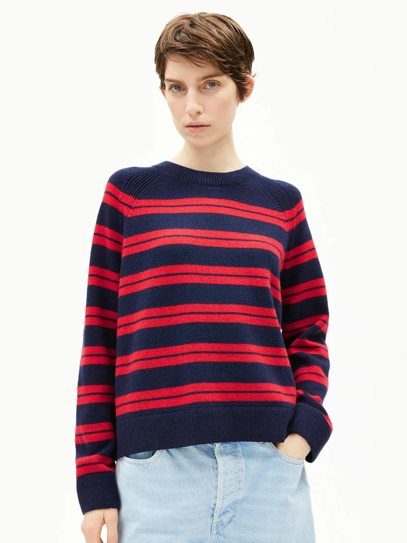 Donkerblauw gestreepte knit liliriaa