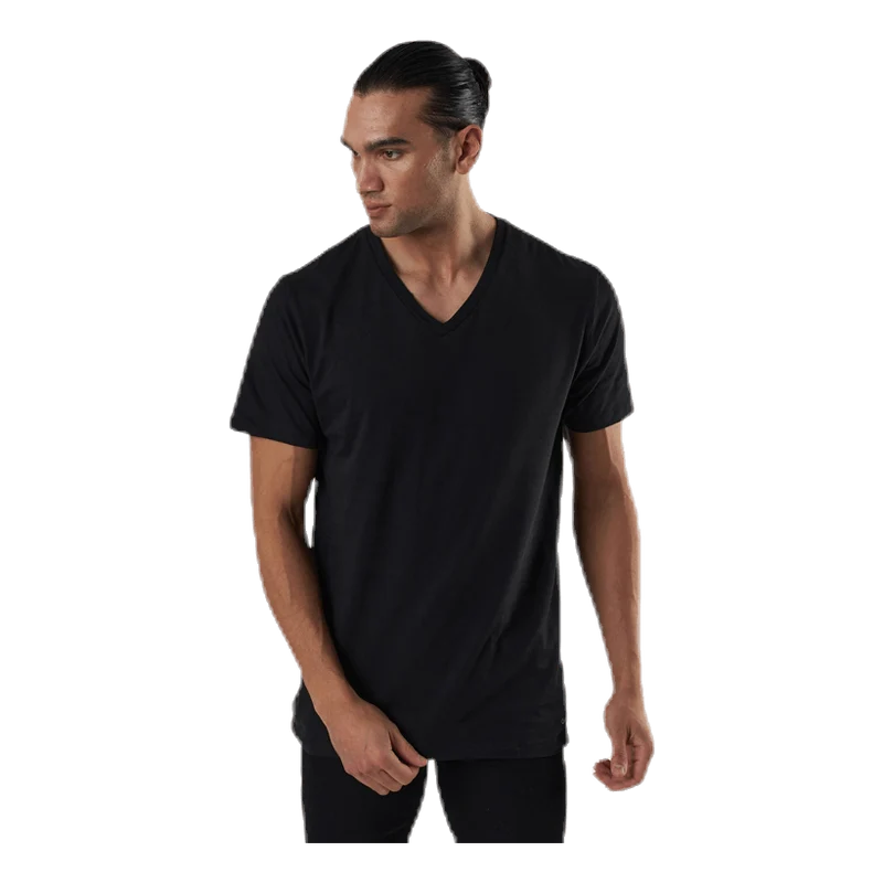 S/S V Neck 3-Pack Black