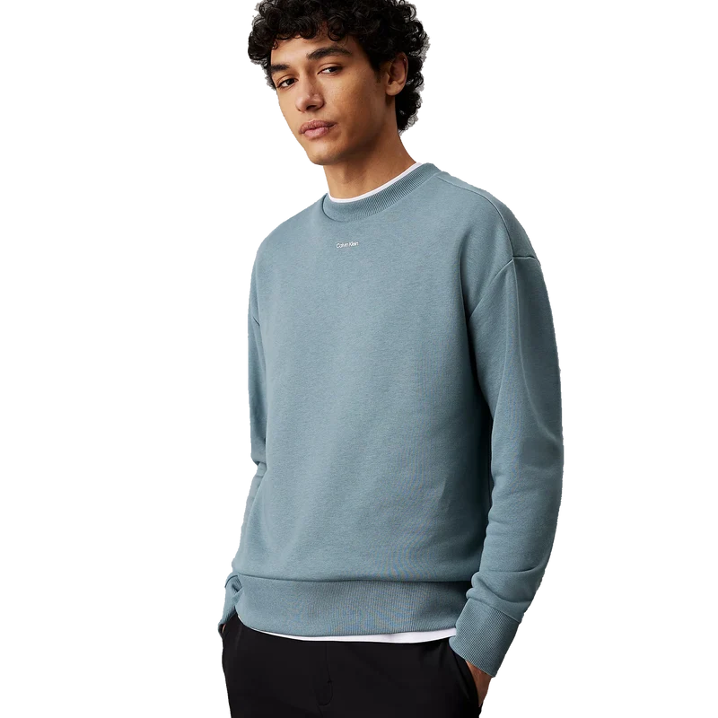 Nano Logo Cotton Modal Crew Blue