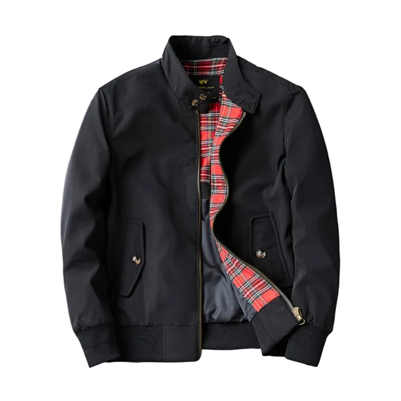 Heren Bomberjack Met Geruite Voering Modern Design