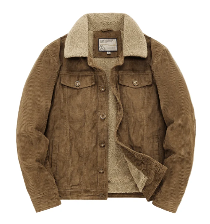 Heren Corduroy Jack met Sherpa Voering