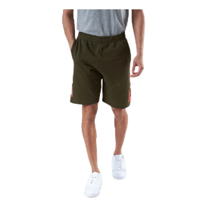 Camo 9" Knit Shorts Patterned/Green