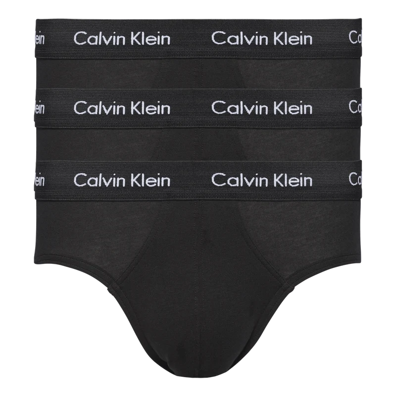 Cotton Stretch 3P Hip Brief Black
