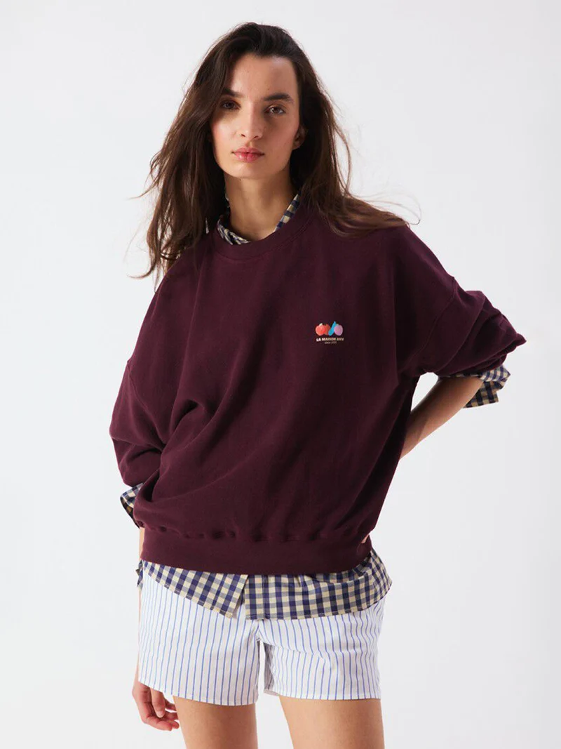 Oversized bordeaux sweater atubay