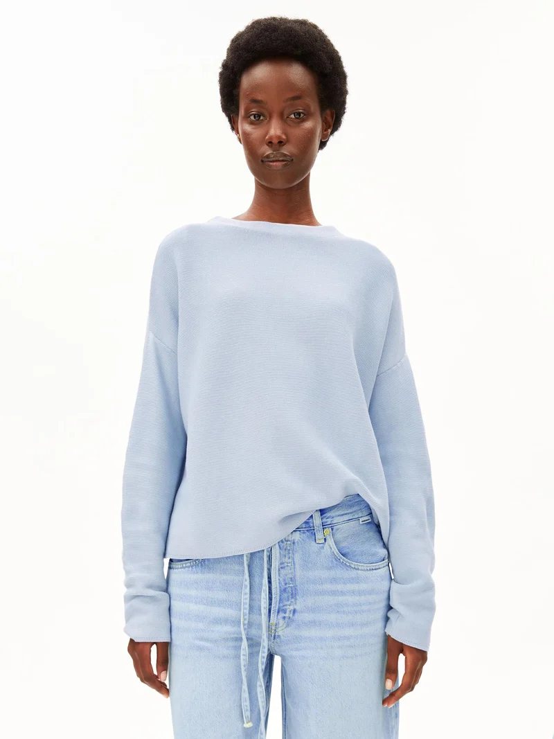 Fijn gebreide trui merinaa links sweater