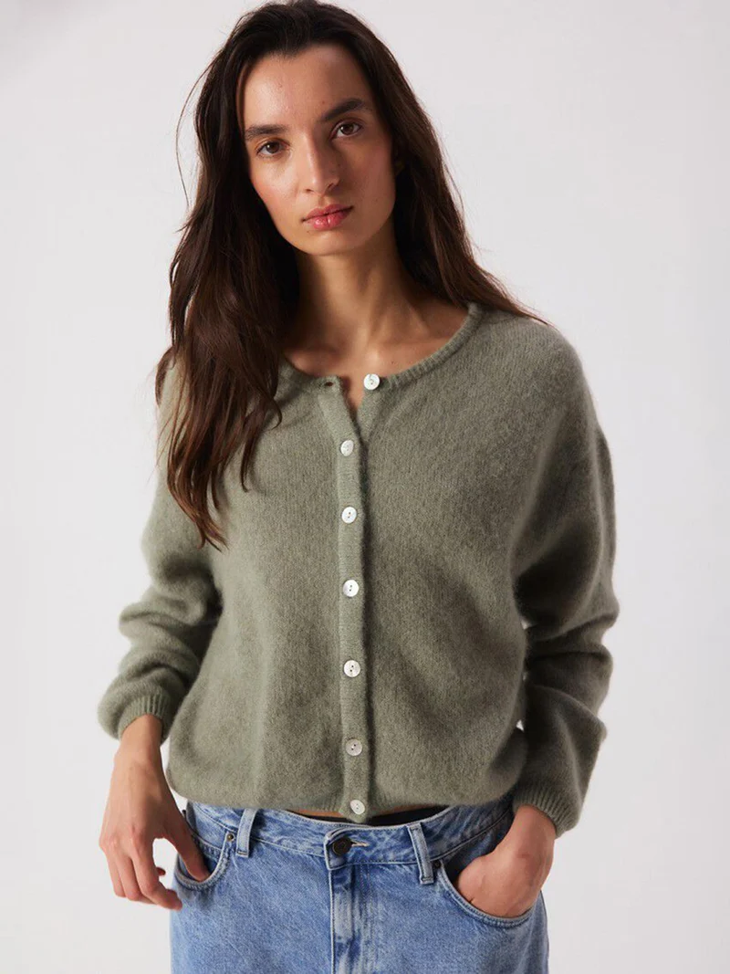 Groen wollen vest vitow