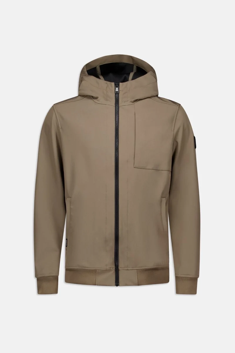 AIRFORCE JAS SOFTSHELL JACKET CHESTPOCKET L-BRUIN