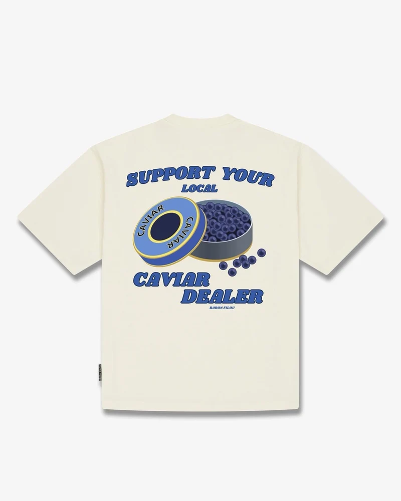 BARON FILOU T-SHIRT CAVIAR DEALER OVERSIZED OFF WHITE