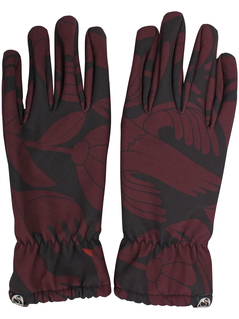 Danefæ Danehold Softshell Handschoenen Black/ dark wine Birdie up– warme handschoenen