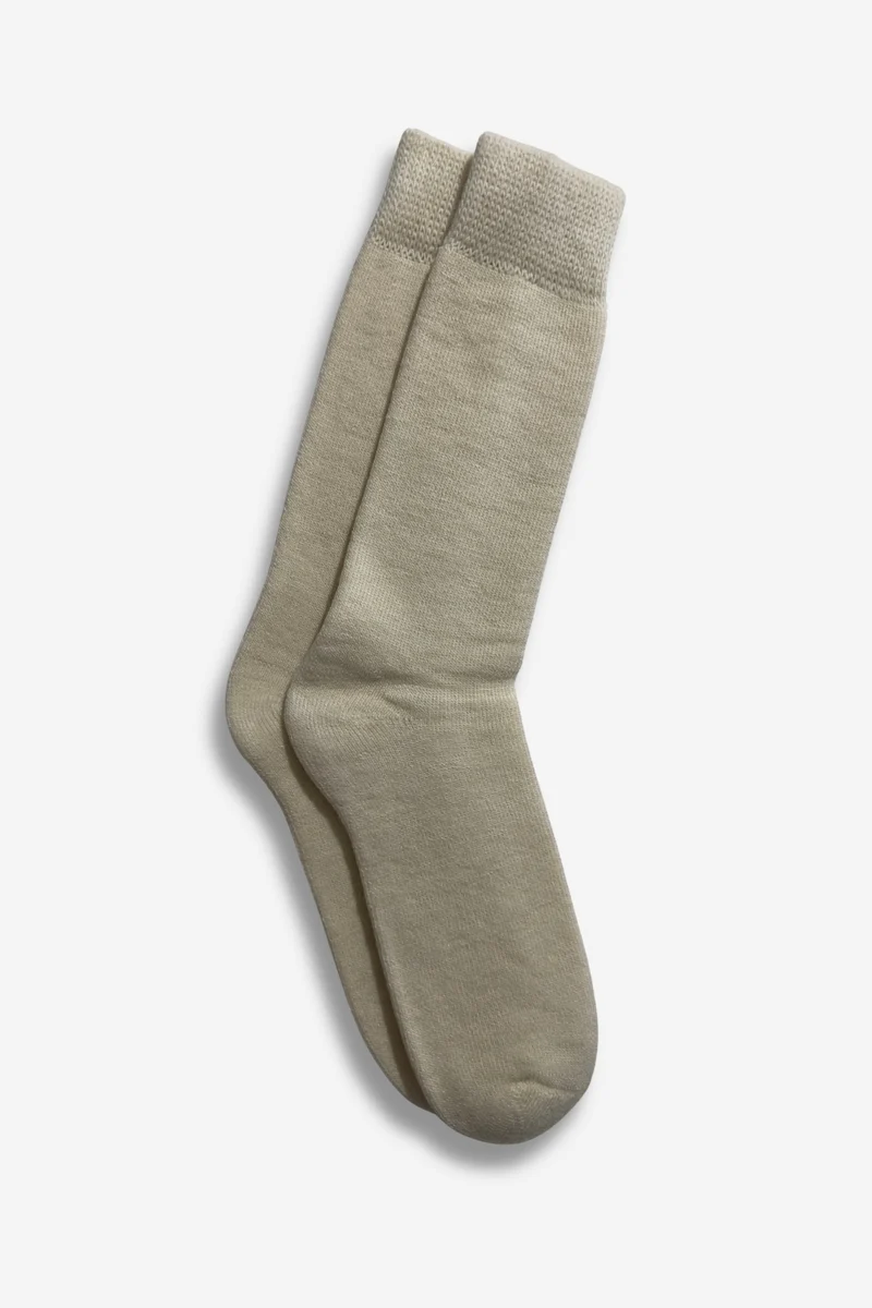 FUZZY CREAM SOCKS - ALPACA
