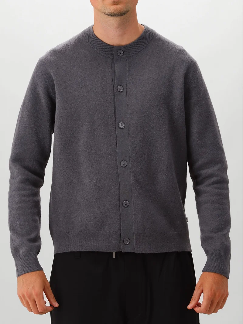 NN.07 Gebreid Vest Grijs Jasper Crew Cardigan 60062