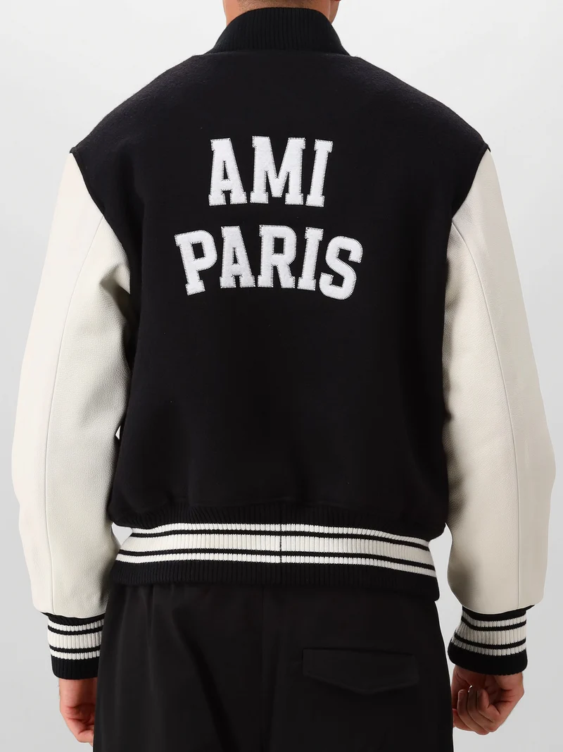 Ami Paris Bomberjas Zwart Teddy Jacket