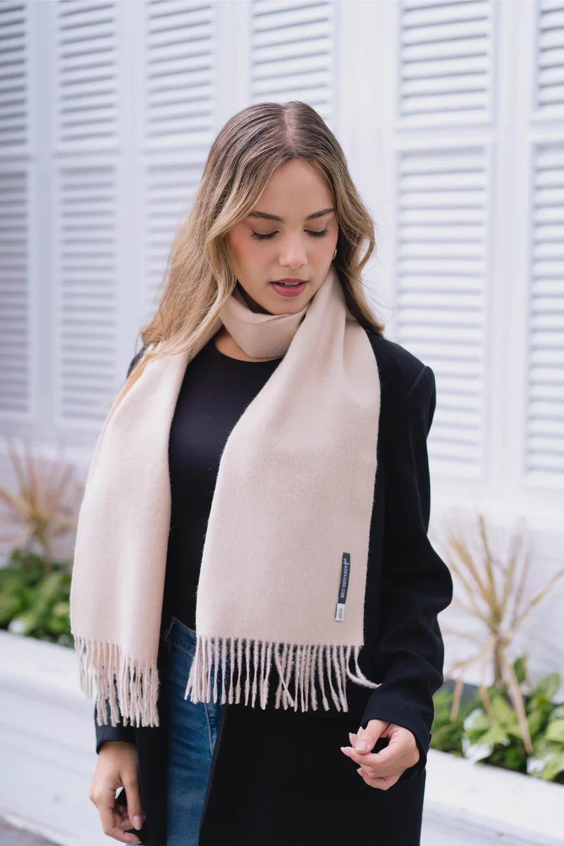 SCARF BEIGE - 100% BABY ALPACA
