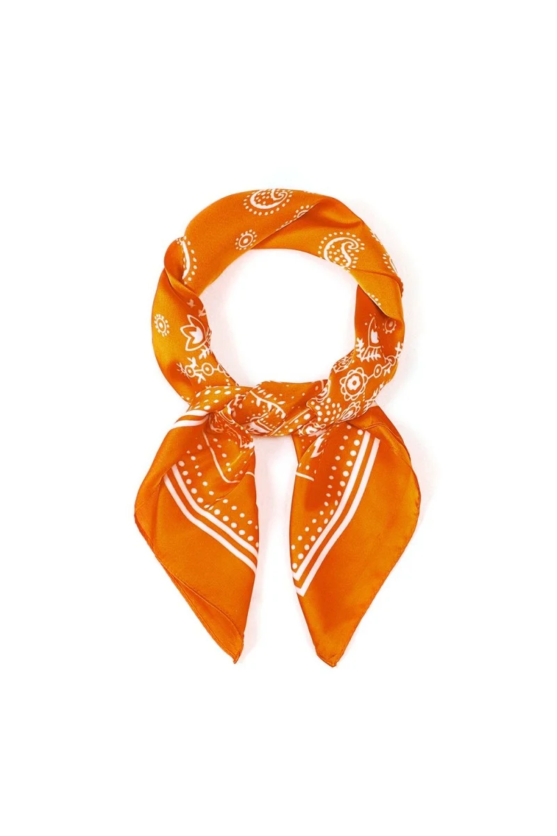 Sjaal Multi - Paisley Oranje