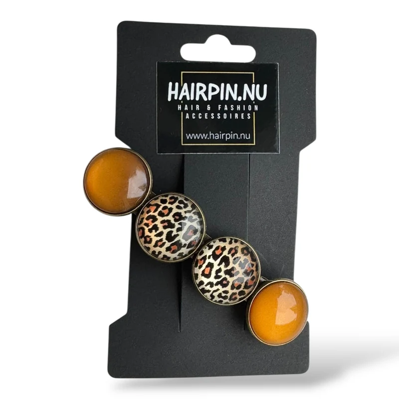 Haarspeld Color Hairclip – Bruin Leopard | Stijlvol, Sterk & Perfect voor Iedere Dag
