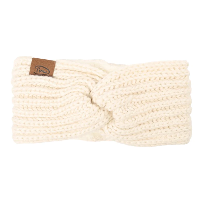 Naturel haarband Ottowa met fleecevoering