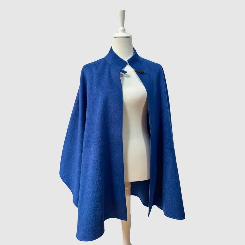 CAPE "AURORA" BLUE - BABY ALPACA