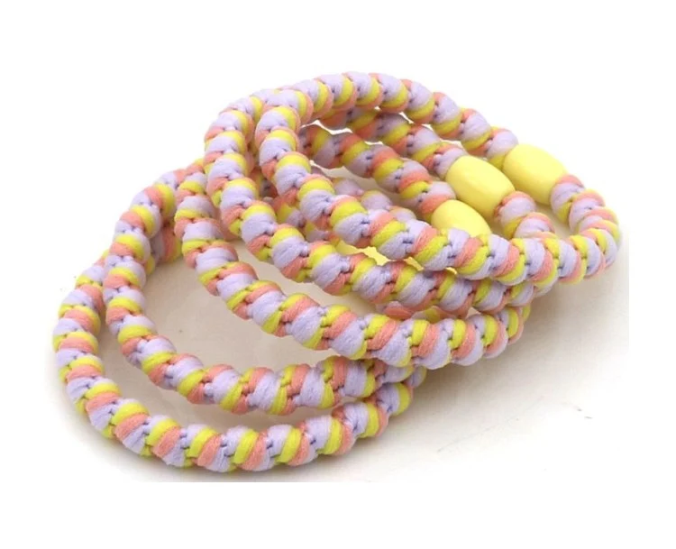 Haarelastiekjes - Armbandjes soft summer Knekkies 5 stuks pastelmix