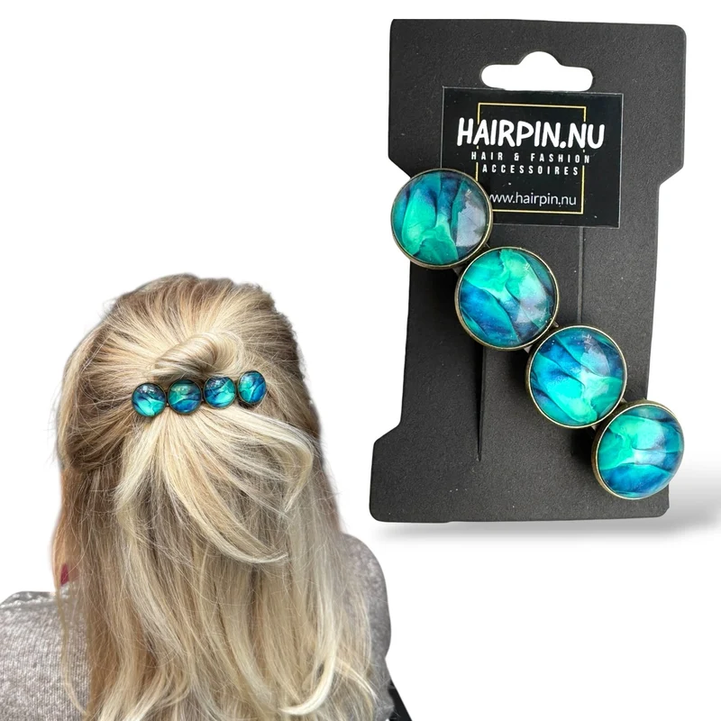Haarspeld Color Hairclip XL – ZeeGroen Blauw XL-0105.26