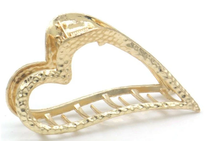 Haarklem Hart Goud – Elegante Metalen Haarklem voor Dames | Sterke Haarclip