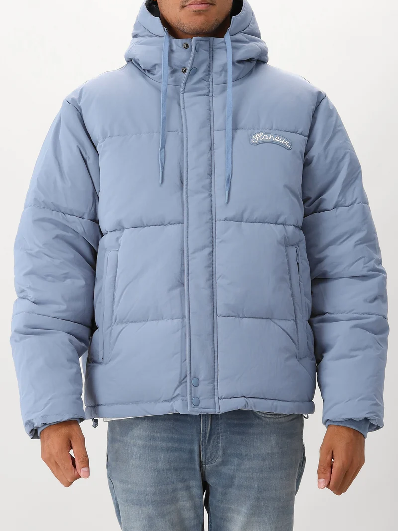 Flâneur Jas Blauw Signature Puffer Jacket