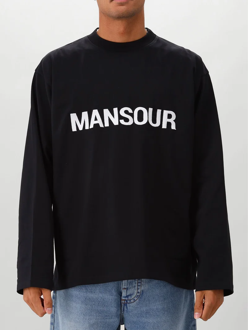 Mansour Longsleeve Zwart Monogram Large Black