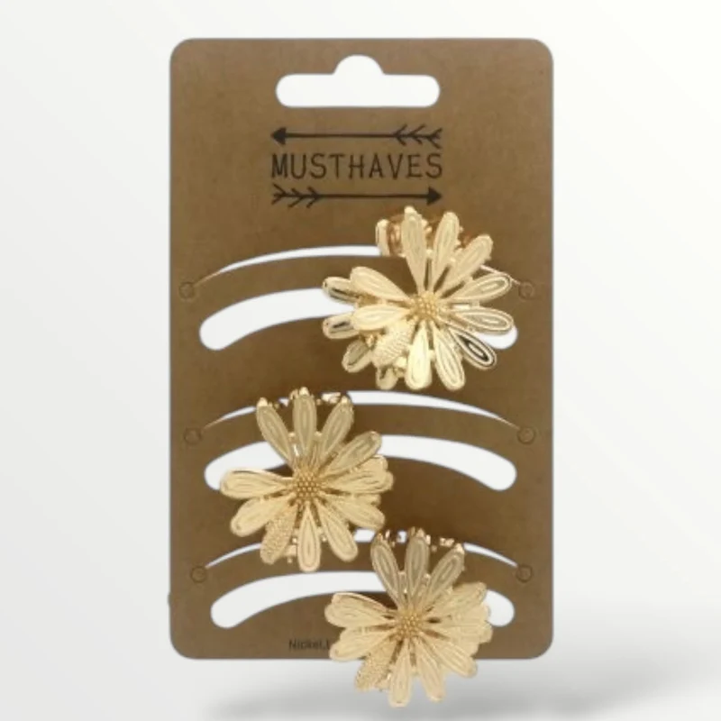 Haarklem flower set 3 stuks