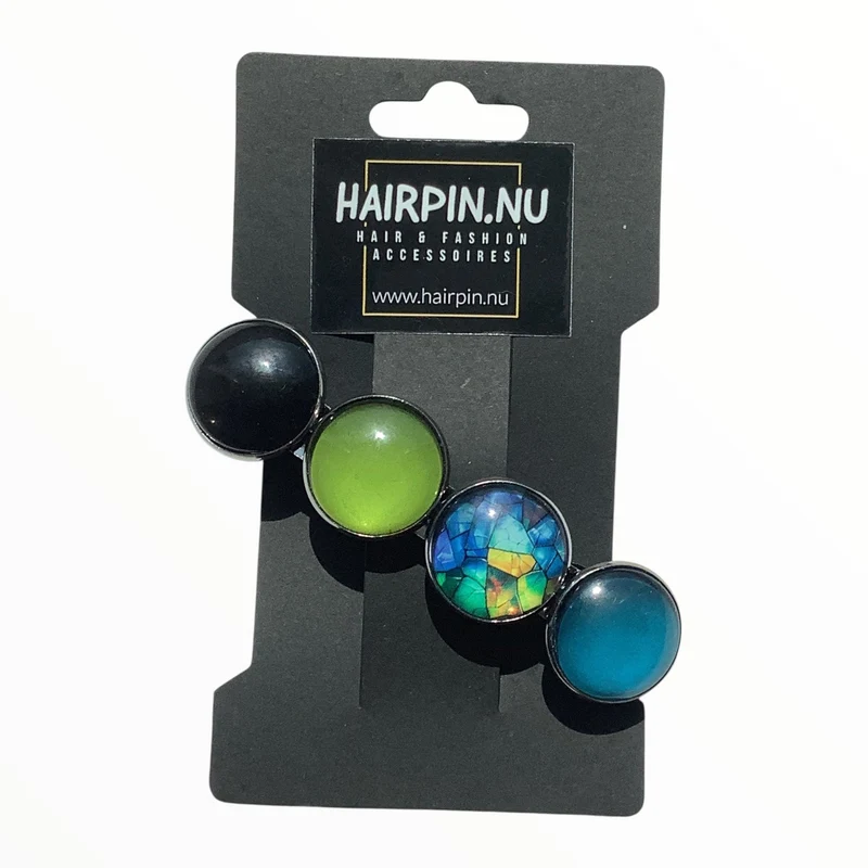Haarspeld Color Hairclip groen blauw XL-002.25