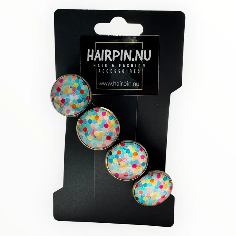 Color Hairclip haarspeld Ibiza style spots XL-064.25