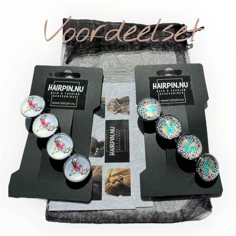 Voordeelset Color Hairclips set 2 stuks Ibizastyle XL