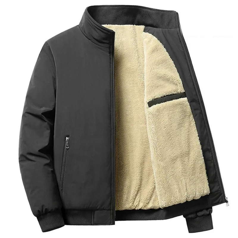 Heren Dikke Fleece Jas Casual Comfort