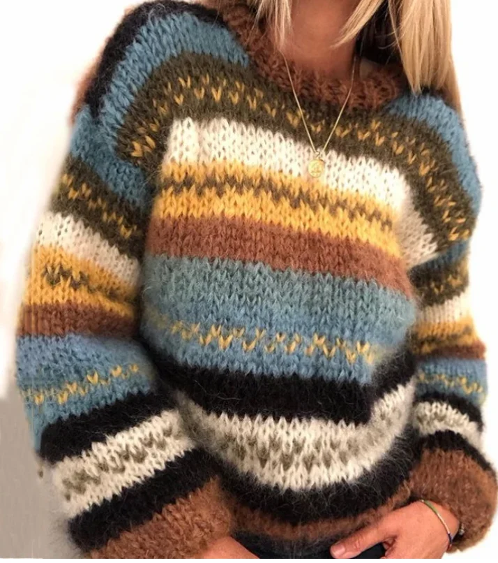 Dames Gebreide Stijl Trui Comfortabel Acryl Wolmix
