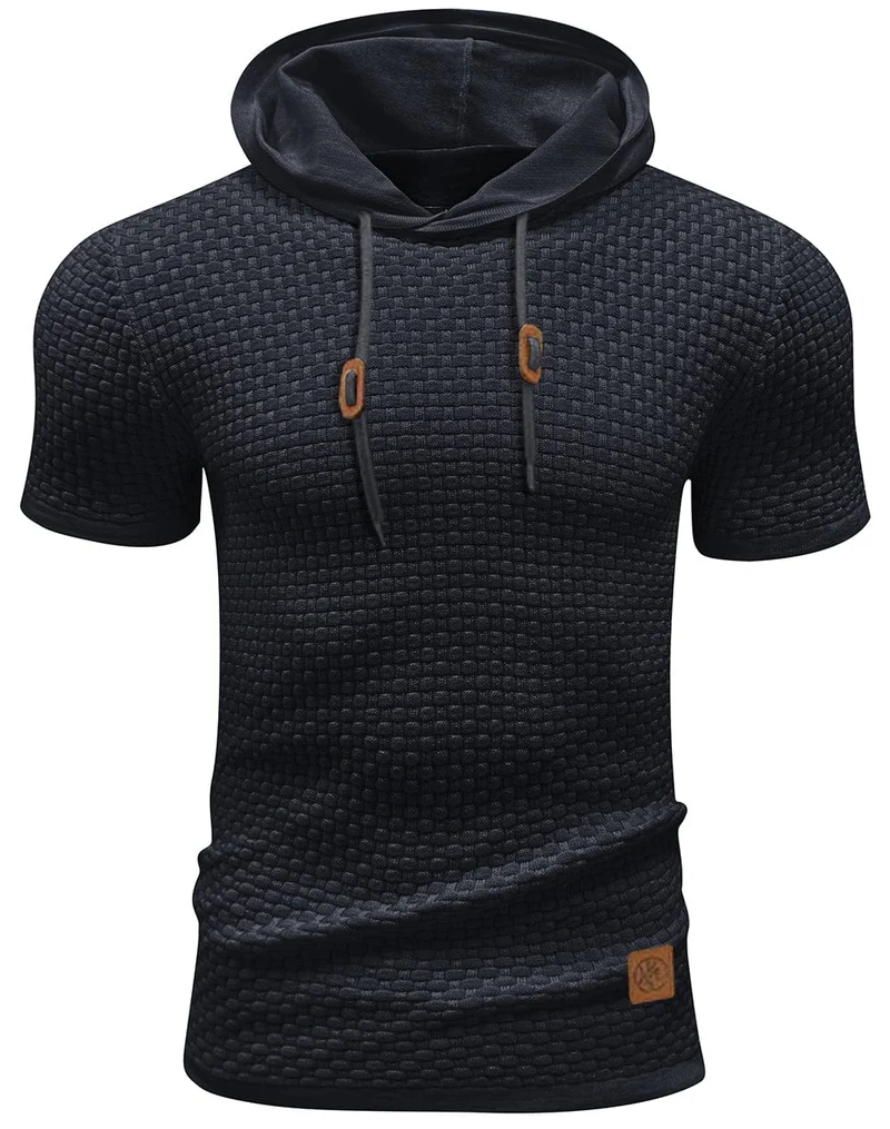 Heren Korte Mouwen Hoodie Modern Lichtgewicht