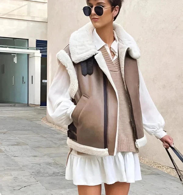 Dames Herfstvest Elegant Chique Stijl
