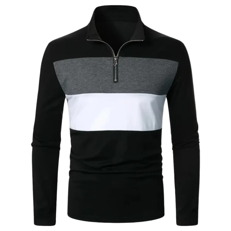 Heren Zipper Trui Modern Fleece Stijl