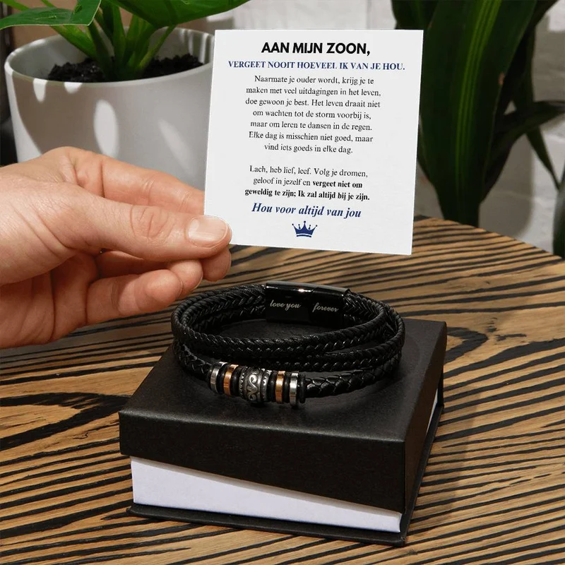 Armband voor Zoon - Gravure 'Love You Forever'