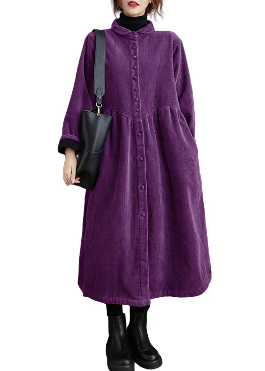 Dames Corduroy Jas in Ceintuur