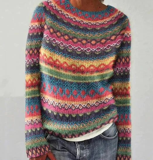 Dames Pullover Warme Relaxed Fit Katoen
