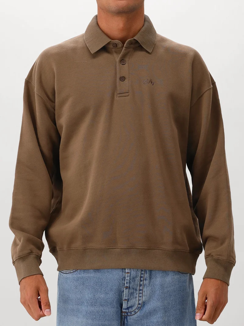 Olaf Sweater Bruin Signature Oversized Polo
