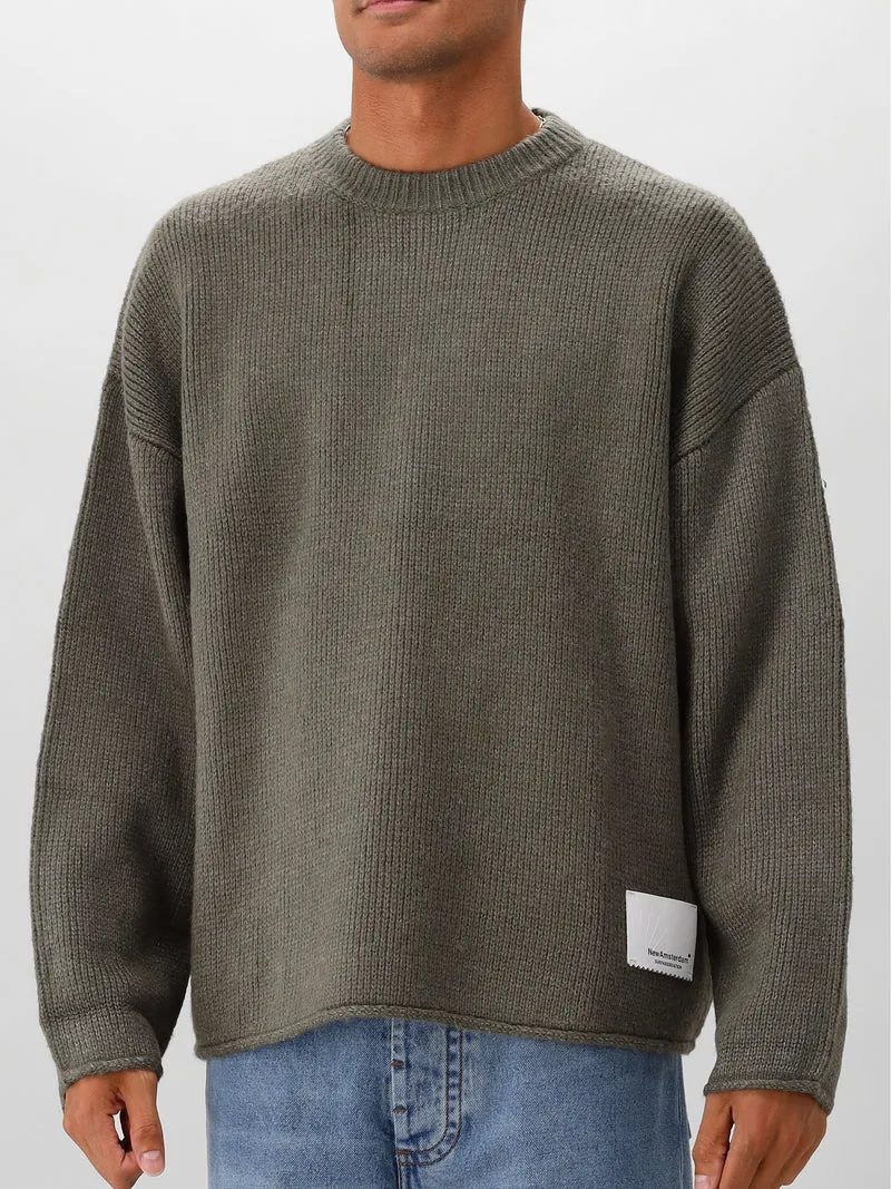 New Amsterdam Gebreide Trui Grijs Tide Knit