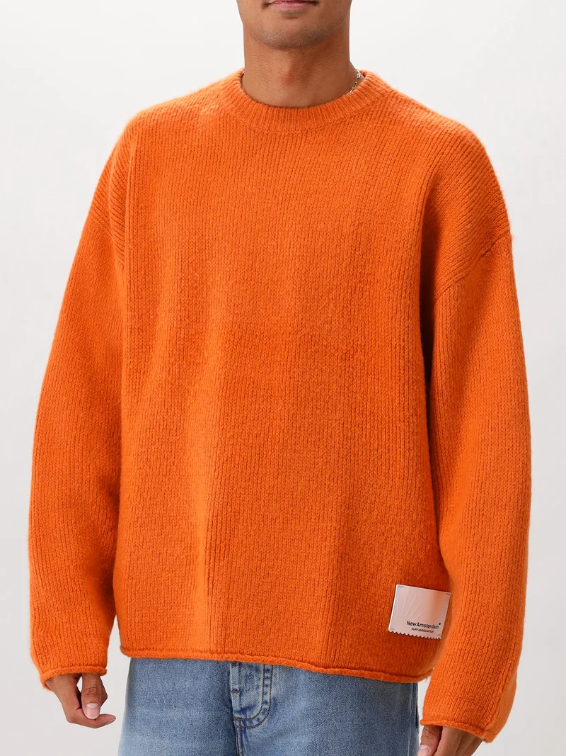 New Amsterdam Gebreide Trui Oranje Tide Knit