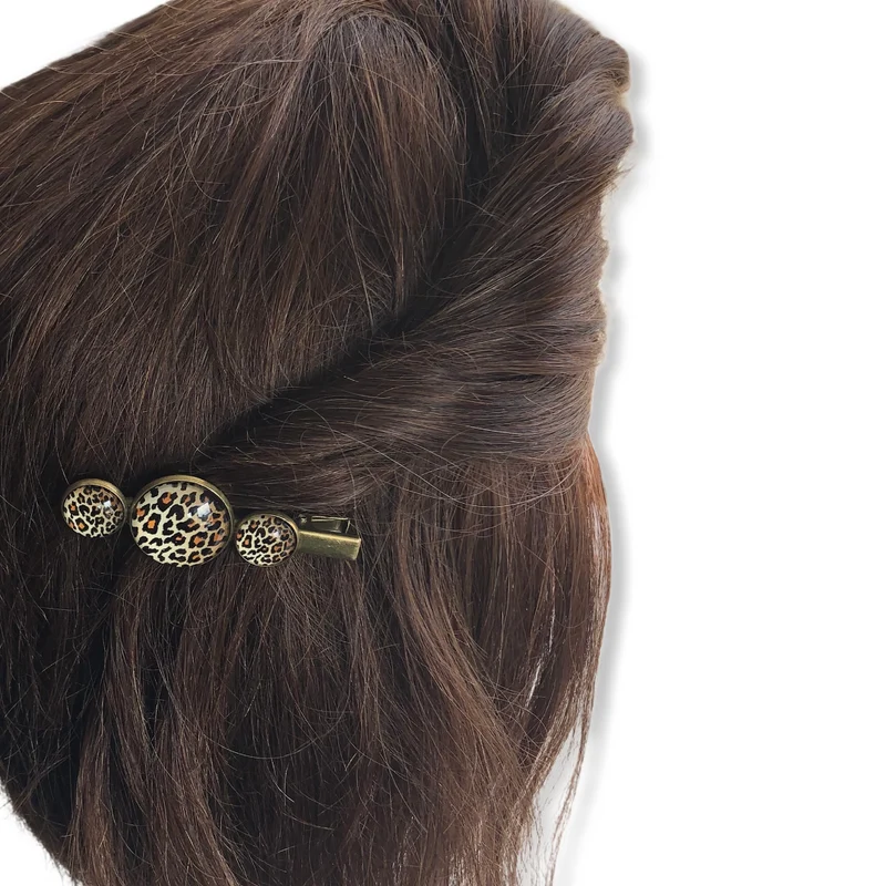 Hairclip cabochon print
