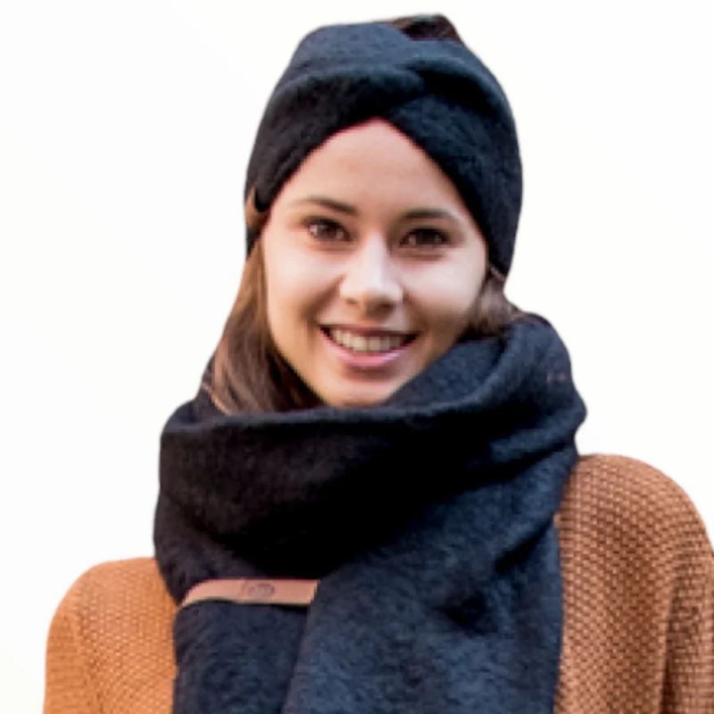 Lot83 winter Haarband / Oorwarmer Pip Zwart