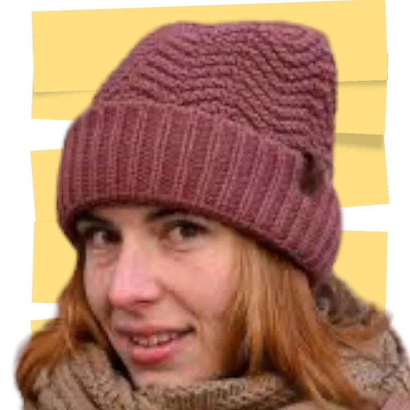 Beanie oudroze warme winter muts